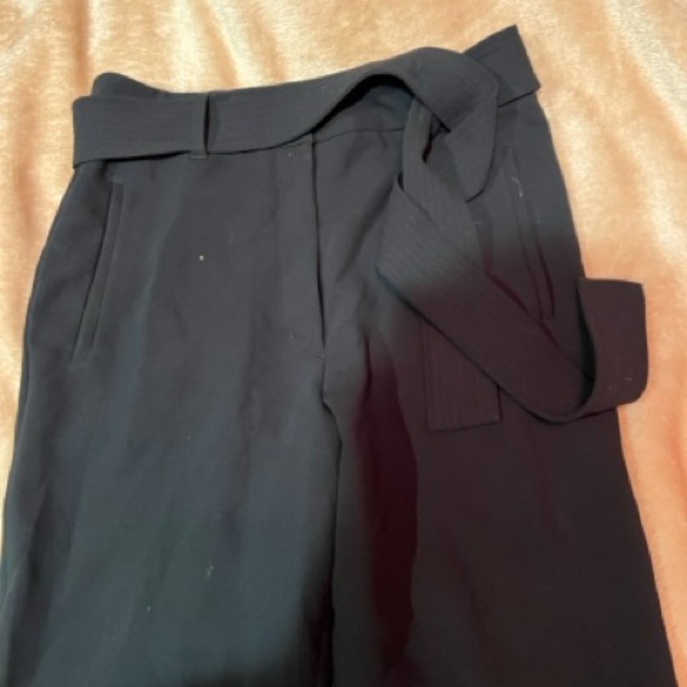 Wilfred Cropped Trousers with Belt - Black - 10